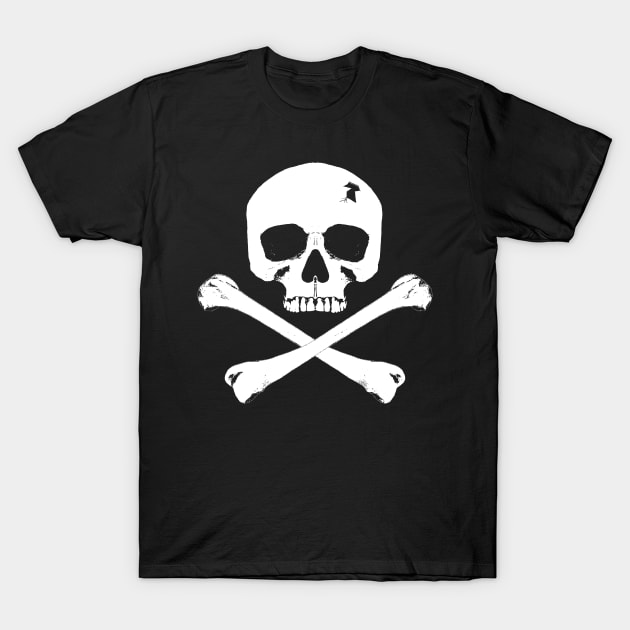 skull and crossbones flag T-Shirt by R LANG GRAPHICS